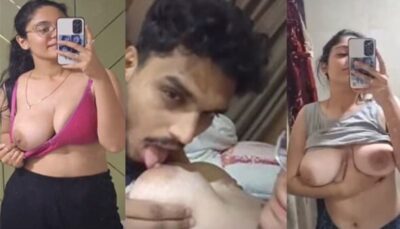 Sexy GF Playing With Her Boobs And Bf Sucking Sex Video